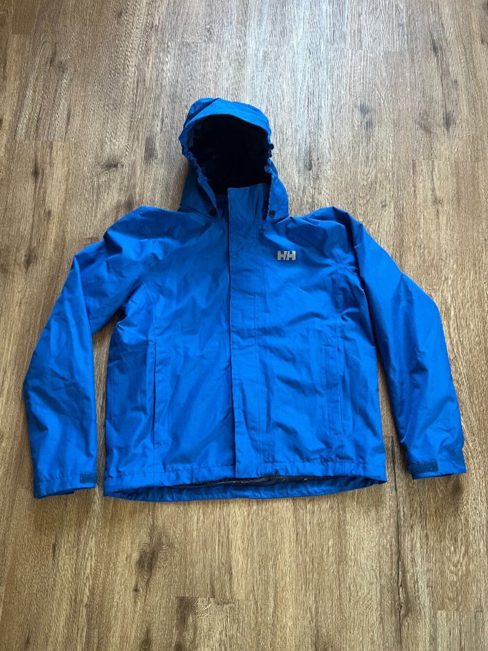 Helly Hansen Raincoat Rain Jacket Boys Size 16 Blue Rain Coat